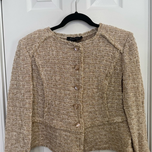 St. John Beige Tweed Jacket - Picture 7 of 10